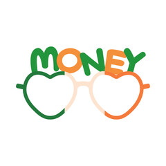 Ireland flag glasses with good luck message for Saint Patrick's Day