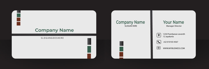 Obraz premium Professional Business Card Design. Flat design. Print business card template.
