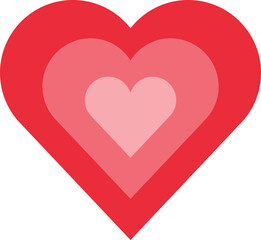 Red Heart. Heart Icon. Red Decoration Heart. Growing Heart Illustration. Heart Drawing. Favorite Icon. Red Heart Isolated on White Background. Elements for design.