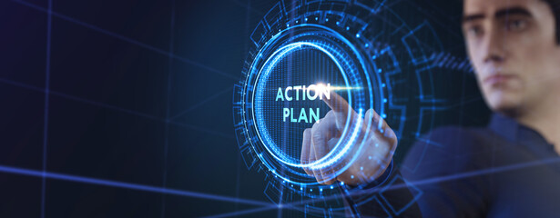 Business, Technology, Internet and network concept. Concept meaning proposed strategy or course of...