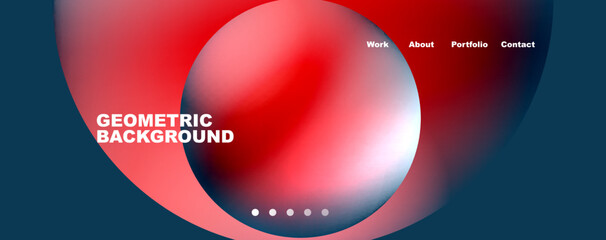 Round shapes and circles geometric abstract background. Vector Illustration For Wallpaper, Banner, Background, Card, Book Illustration, landing page