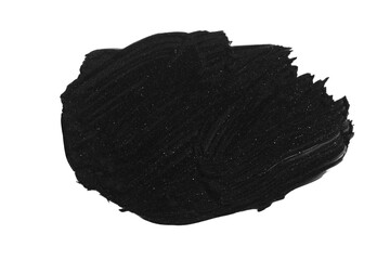 Black brush isolated on transparent background