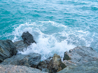 sea and rocks natural background