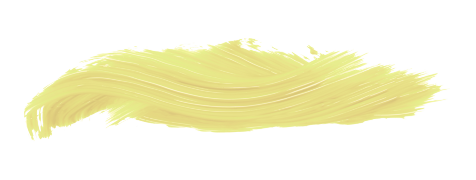Pale yellow brush isolated on transparent background. Yellow brush. - Powered by Adobe