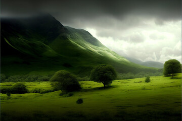 sunrise in the mountains