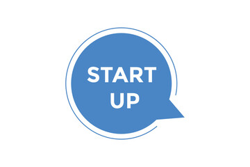 Start up button web banner templates. Vector Illustration
