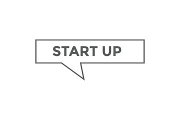 Start up button web banner templates. Vector Illustration
