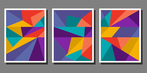 Abstract Bauhaus geometric pattern background vector circle