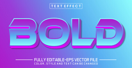 Bold text editable style effect