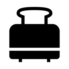 Toaster silhouette icon. Preparing breakfast. Vector.