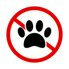 Fototapeta premium No animals allowed sign. No pets allowed. Vector.
