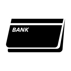 Passbook silhouette icon. Bank passbook. Vector.