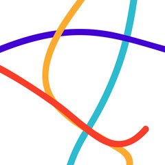 Colourful Squiggly Lines Background 