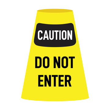 Caution Do not enter vector sign isolated sticker transportation design