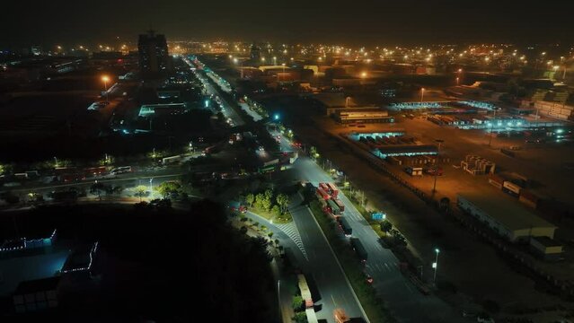 South China Oceangate Container Terminal at night