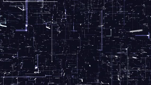 Digital dot line grid technology animation background