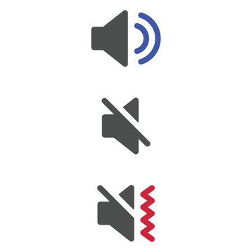 Phone ring silent vibration mode icon set design. Isolated set of sound icons for your app design vector image
