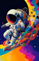 astronaut rainbow