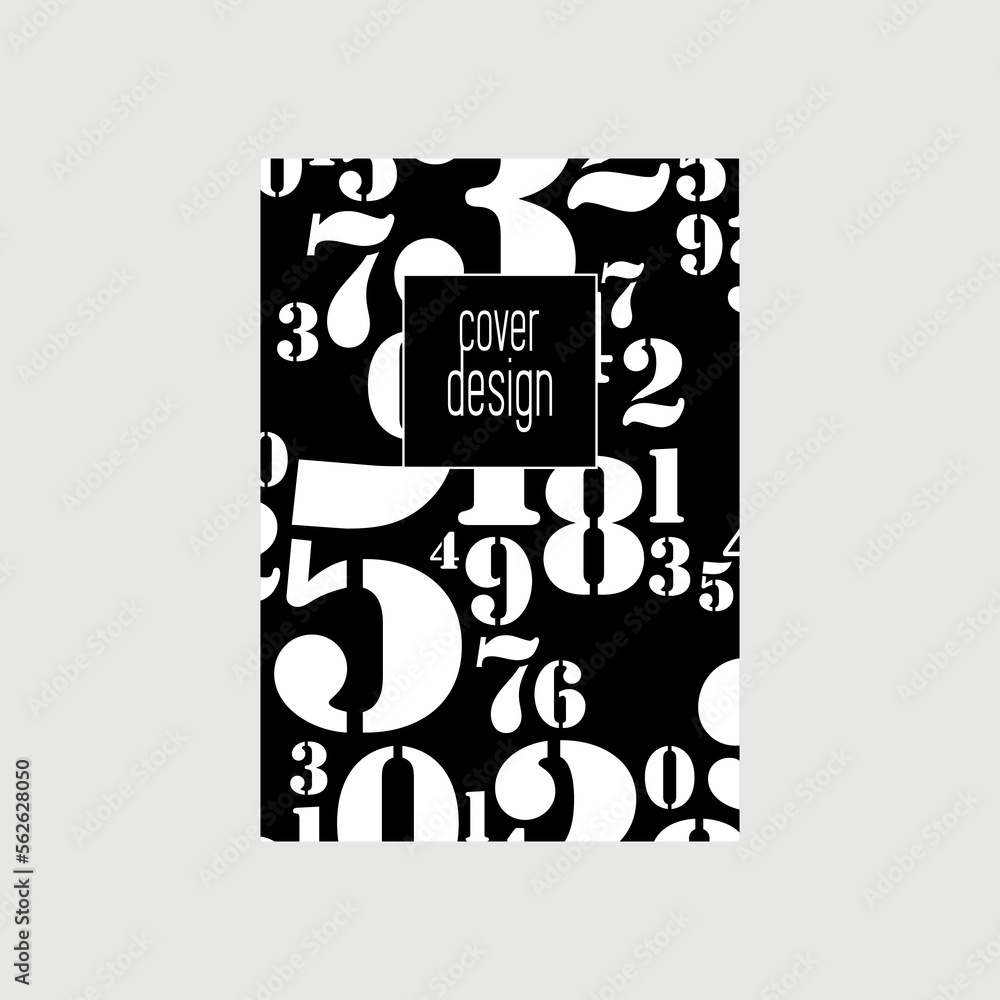 Sticker abstract background with numbers	