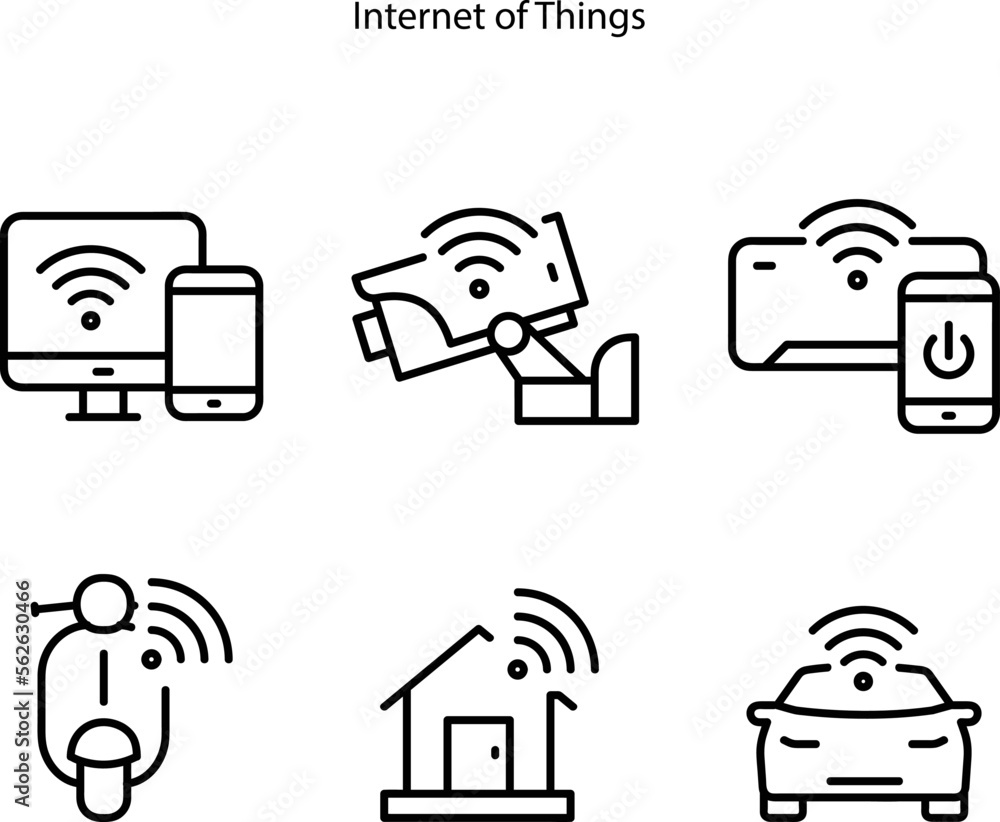 Poster internet of things icon from digitalization collection. creative internet of things icon for web des