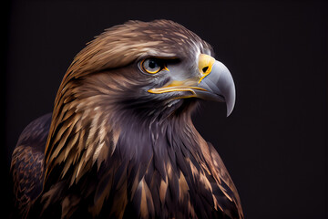 Naklejka premium Portrait of a eagle. generative ai