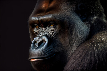 Portrait of a gorilla. generative ai