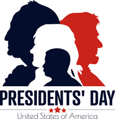 Presidents' Day card. Transparent background. - obrazy, fototapety, plakaty
