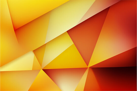 Yellow orange red abstract background for design. Geometric shapes, Generative AI © Tahsin