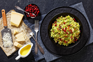 brussels sprouts slaw with bacon and cranberries