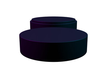 Black geometric podium. 