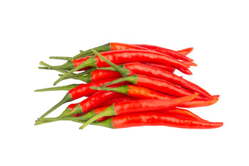 red pepper pile isolated on white background