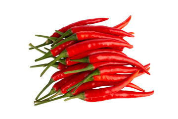 red pepper pile isolated on white background