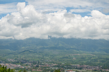 Fototapeta na wymiar clouds over the city