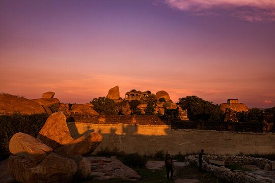 Hampi ruins of vijayanagar empire . india