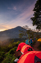camping in the mountains
