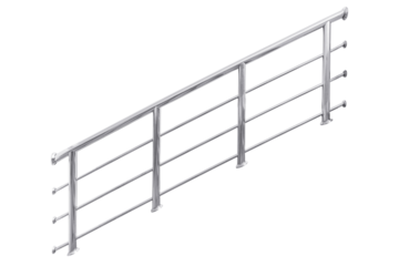 Stainless steel staircase railing incline