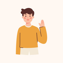 Man Waving hand