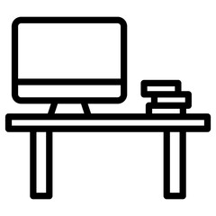 monitor in table icon
