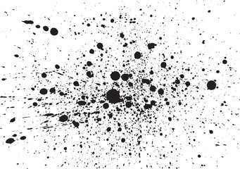 飛び散った墨の飛沫