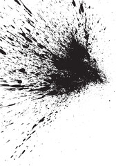 激しく飛び散る墨汁