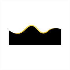 Black Flat Curve With Gold