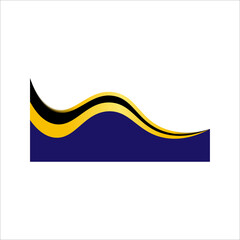 Blue Flat Curve With Gold