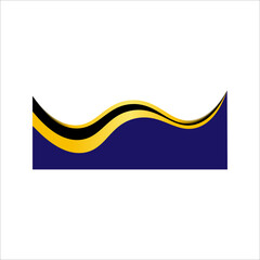 Blue Flat Curve With Gold