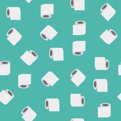 White toilet paper seamless pattern vector art