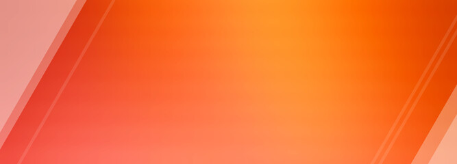 Abstract geometrical orange gradient digital web horizontal banner design template blank with place for text . Straight stripes lines corners