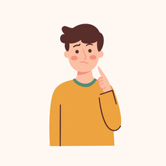 Confused Man Thinking about something