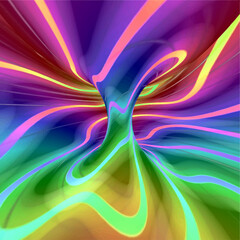 Colorful background, torus map effect combination illustration
