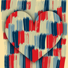 Romantic heart artistic watercolor background.