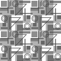Geometric seamless pattern, abstract vector background, wrapping paper, wallpaper, fabric print.