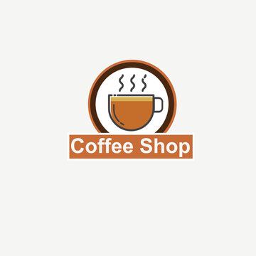 Coffee cup logo design vector. coffee shop, with an image of a decorative cup.